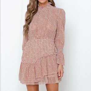 Leopard Long Sleeve Mini Dress
